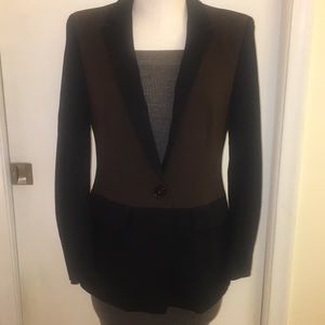 Worth New York, Knit, black/brown blazer